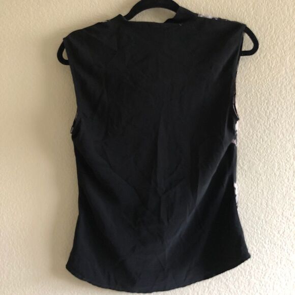 Calvin Klein Drapey Neckline Sleeveless Top Small Petite - Picture 5 of 5